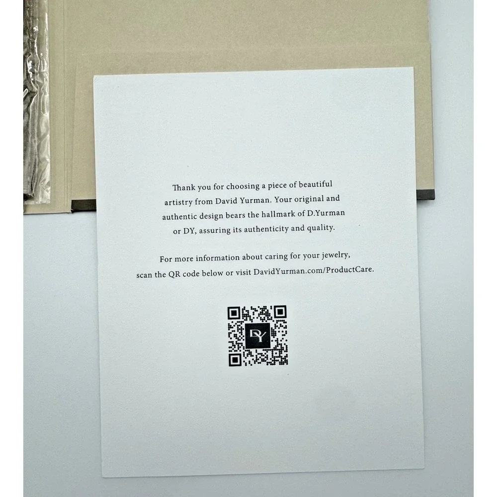 NEW David Yurman Jewelry Cleaning Polishing Cloth Folder Authentic